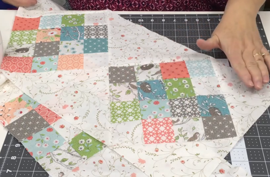 how to sew on point blocks and setting triangles