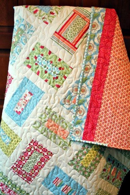 layer cake friendly baby quilt