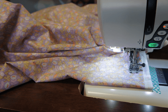 quick tip to sew quilt backing together