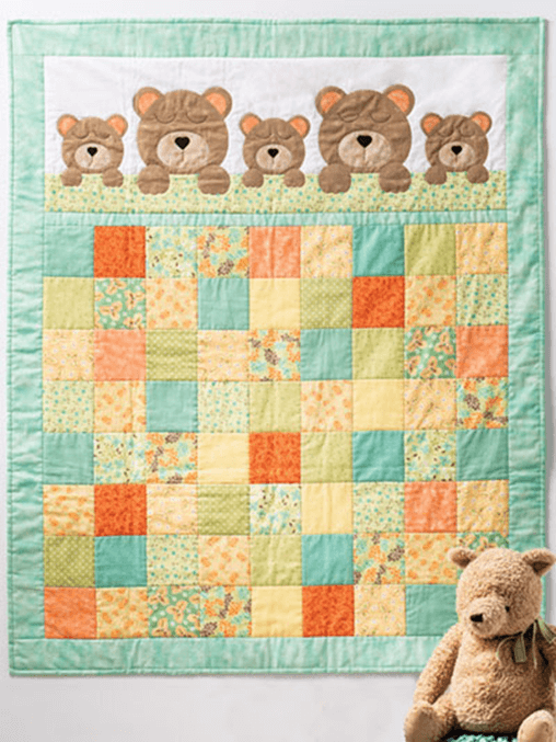 Sweet Teddy Bear Quilt For Baby s Crib Quilting Cubby