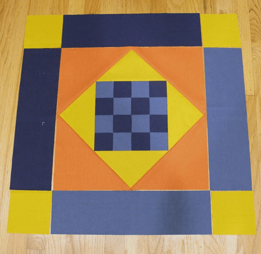 table topper before quilting