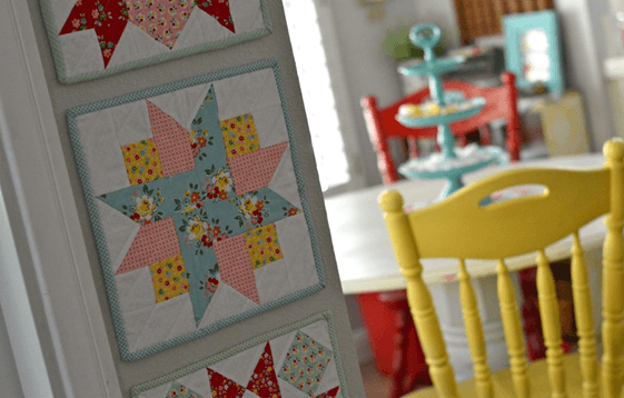 vintage quilt blocks mini quilts