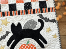 halloween kitty mini quilt pattern
