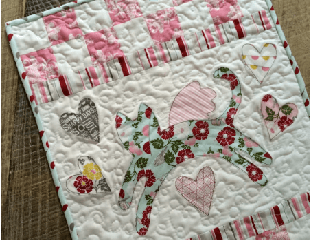 mini quilt pattern cat gift