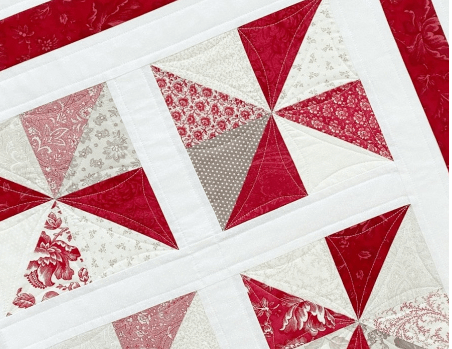 baby quilt pattern red and white