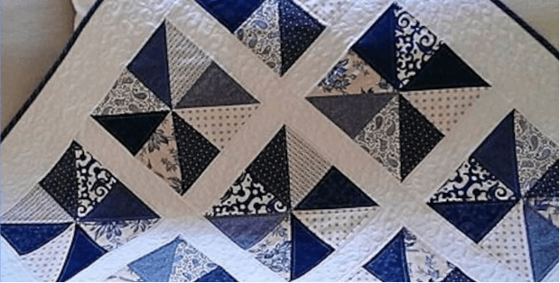 charm square friendly blue quilt pinwheel quilt block