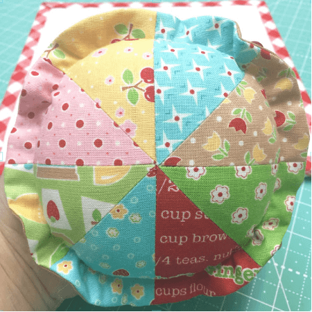 charm square scrappy pin cushion pattern