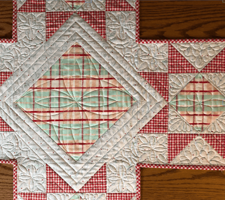 fabric and quilting idea for Star quilt blocks
