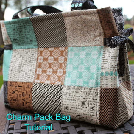 charm pack tote with ties