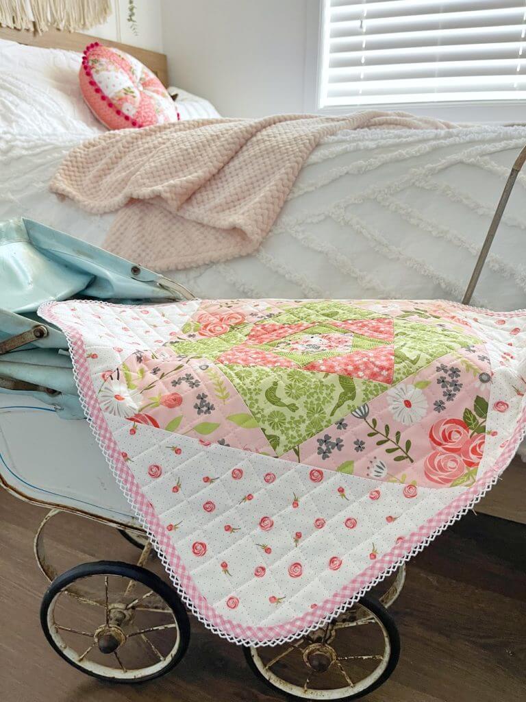 Fable fabric Cushion and matching dolly quilt