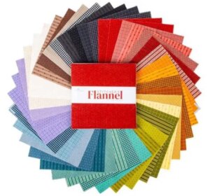 Flannel Layer Cake reds and greens