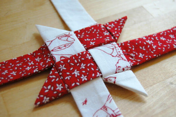 Folded Star tutorial Danish Star Christmas Ornament