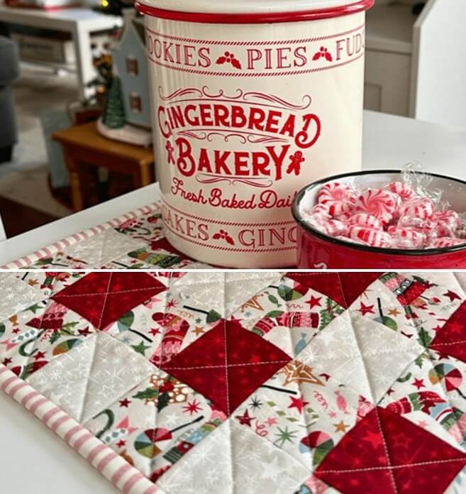Holiday Decor With A Three Fabric Pattern