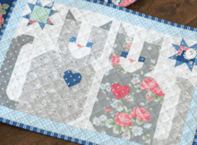 Little Kittens mini quilt Charm pack Cat named Stitch