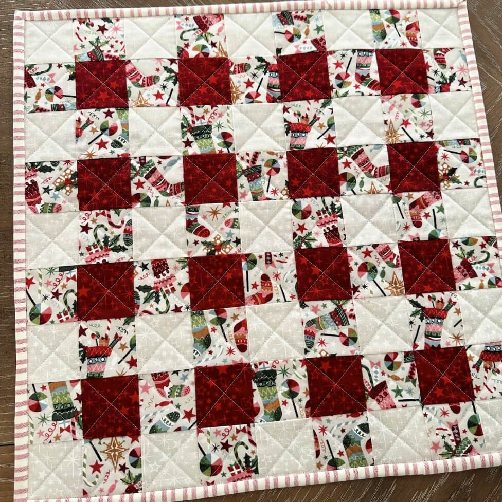 criss cross christmas quilt pattern