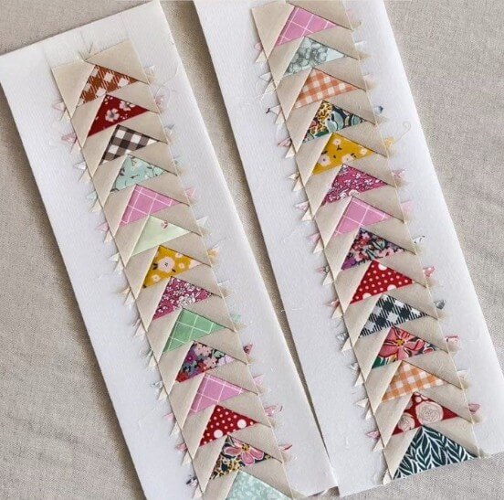 flying geese quilt block fabric basket