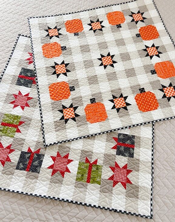 Buffalo Check table topper patterns Christmas Halloween quilt pattern