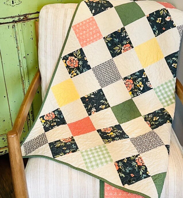 Charm square quilt pattern crib quilt table topper