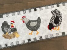 Chicken table runner quilt pattern