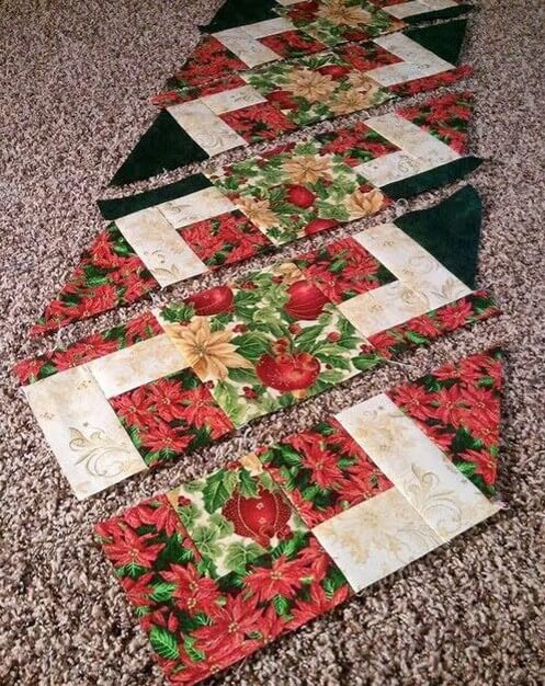 Christmas table runner free tutorial