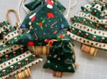 How to make a Christmas tree drawstring bag
