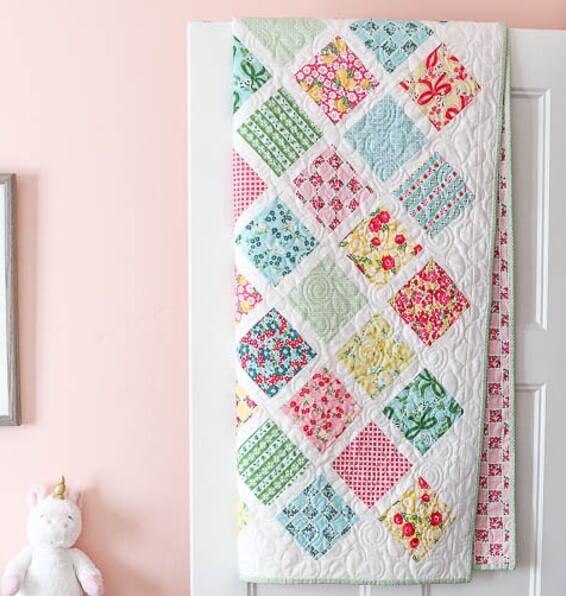 Lattice quilt pattern Charm Pack Creative Grids Perfect 5 inch ruler