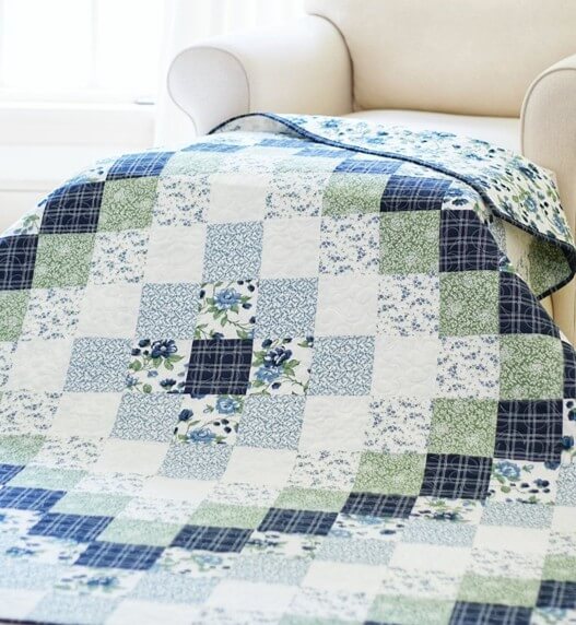 Oasis throw quilt or baby quilt pattern