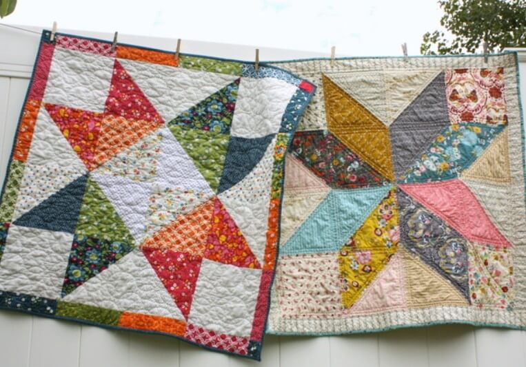 Patchwork Star baby quilt fabric ideas