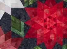 Poinsettia quilt pattern Crimson Christmas