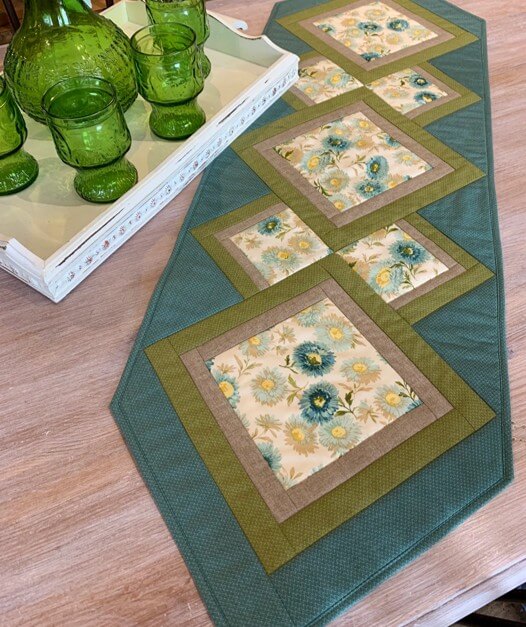 Spring Summer table runner pattern floral fabric