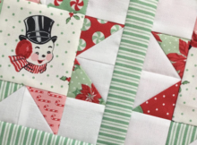 Star Mini Quilt peppermint stripe fabric