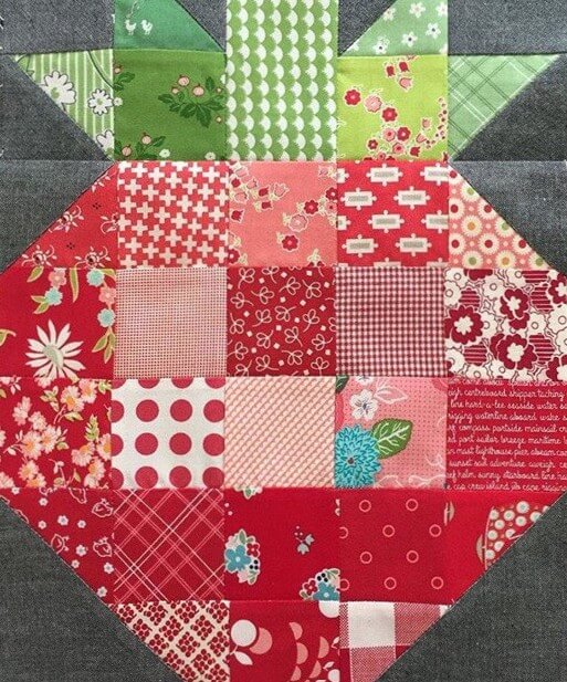 Strawberry quilt block