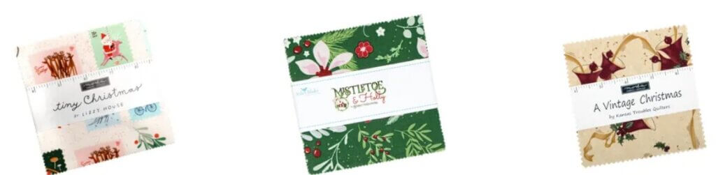 charm squares christmas fabric