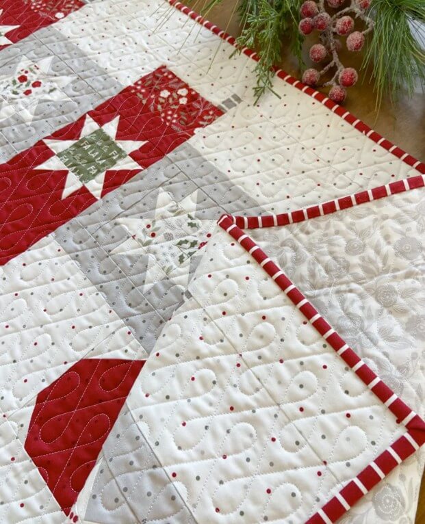 christmas stocking table runner pattern