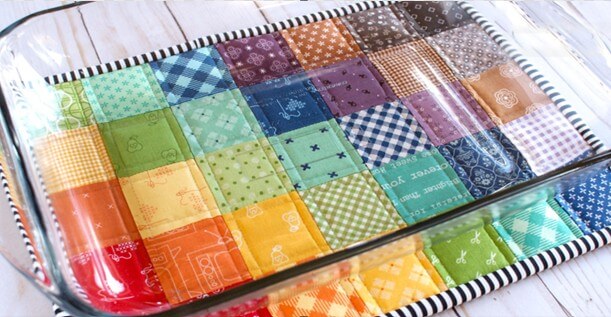 patchwork casserole dish large hotpad pattern