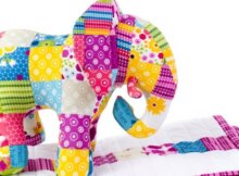 patchwork elephant and baby quilt pattern