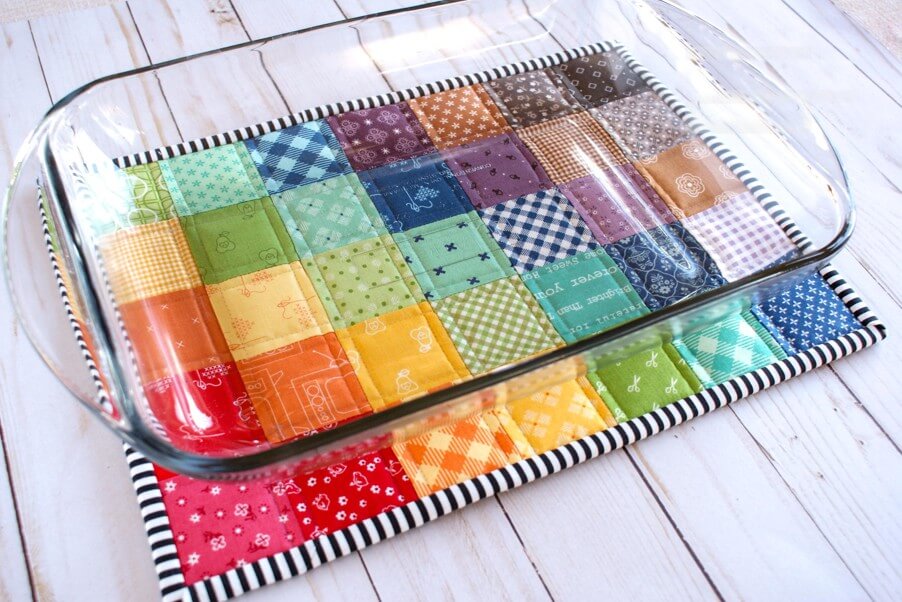 patchwork hotpad for casserole dishes