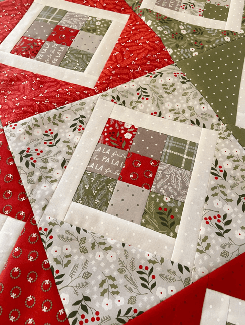 Christmas Quilt pattern Nine Patch Pivot Taunya Kelvington