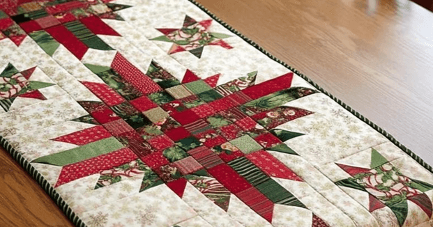 Christmas Table runner pattern Holiday Flourish Candy Cane Colorstory Cardinals Spring Call