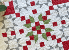Jelly Roll Snowflake quilt free pattern