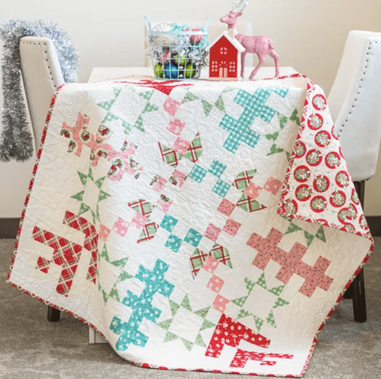 Jelly roll snowflake quilt