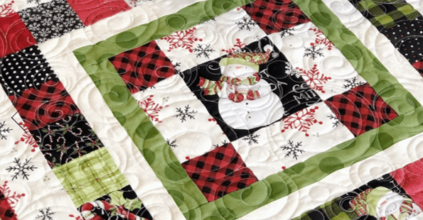 Scrappy Christmas table topper